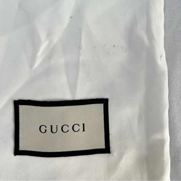 Gucci Dust Bag Travel Duster Shoe Protector Satin 16”x 6” rectangle white - Picture 3 of 10